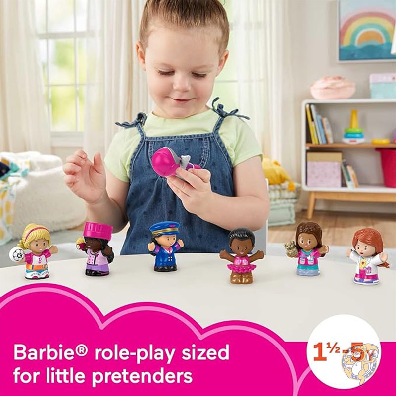 リトルピープル バービー 幼児用 何でもできるフィギュアパック ごっこ遊び用キャラクター フィギア7体 おもちゃ フィッシャープライス Fisher-Price