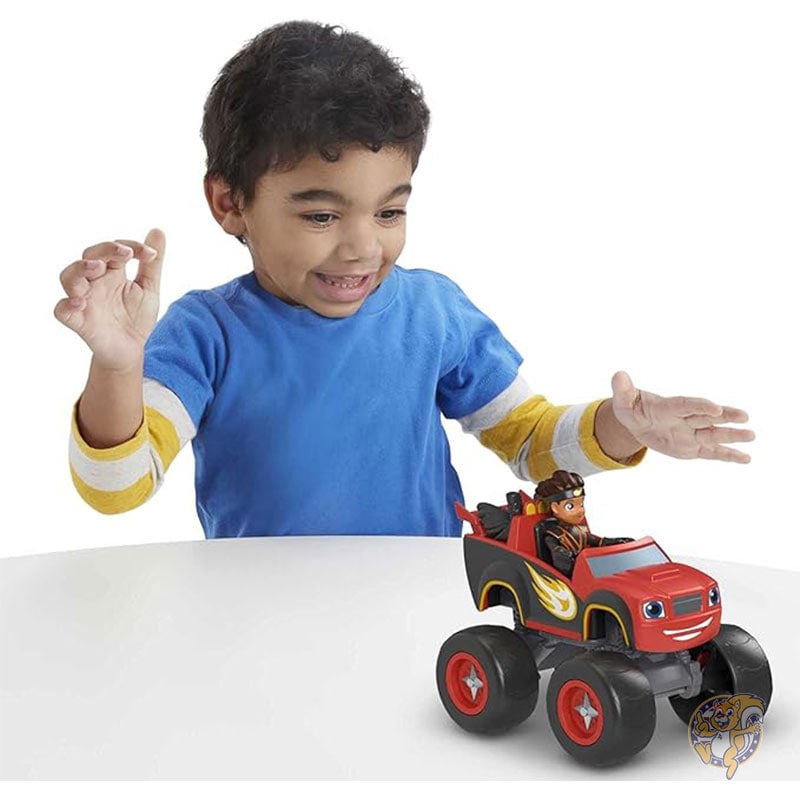 ブレイズ アンド ザ モンスター マシーンズ おもちゃのトラックとフィギュアセット ニンジャ ブレイズ & AJ 幼稚園児向けレース遊び フィッシャープライス Fisher-Price