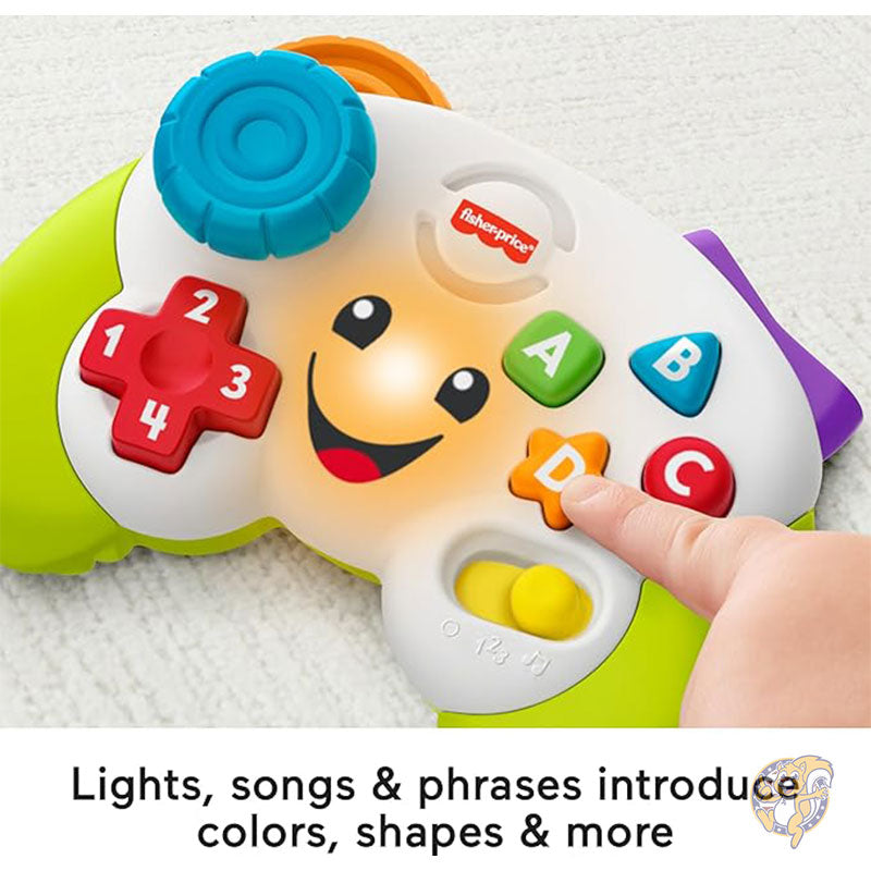 ベビー&幼児用おもちゃ 笑いと学習ゲーム&学習コントローラー グリーン ごっこ遊びビデオゲーム 音楽とライト付き 6ヶ月以上の幼児向け フィッシャープライス Fisher-Price