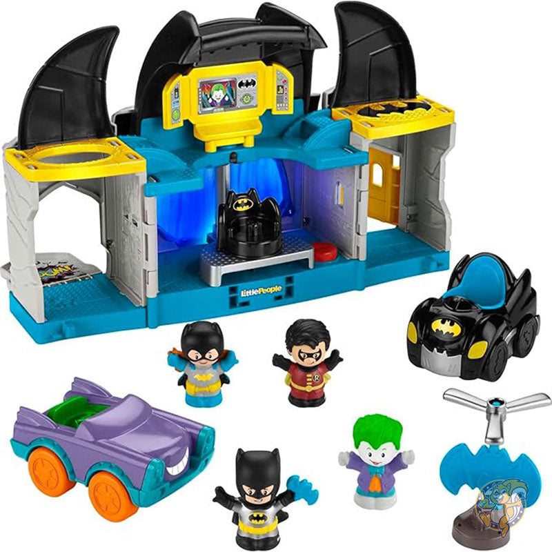 リトルピープル DC スーパーフレンズ 幼児用おもちゃ デラックス バットケイブ プレイセット バットマンフィギュア付き ごっこ遊び おもちゃ フィッシャープライス Fisher-Price