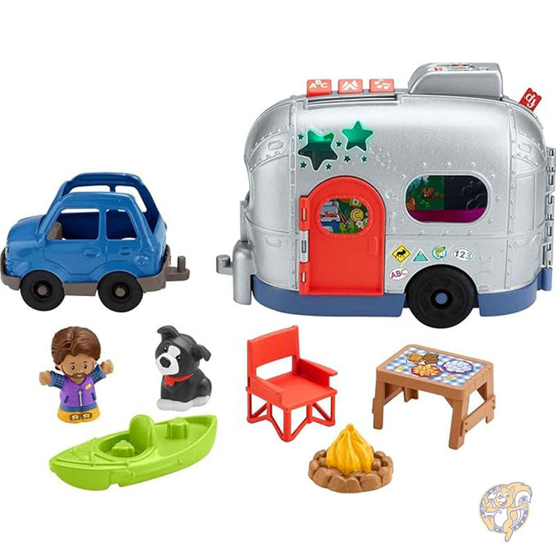 リトルピープル 幼児用おもちゃ 光る学習キャンピングカー プレイセット スマートステージ付き ごっこ遊び おもちゃ フィッシャープライス Fisher-Price