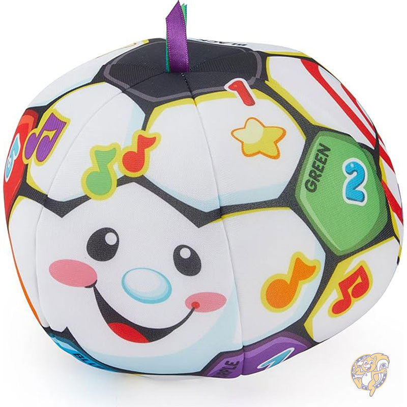 赤ちゃんから幼児まで楽しめるおもちゃ ラフ&ラーン シンギン サッカーボール ミュージカル ぬいぐるみ 教育フレーズ付き 6 か月以上の乳児向け フィッシャープライス Fisher-Price
