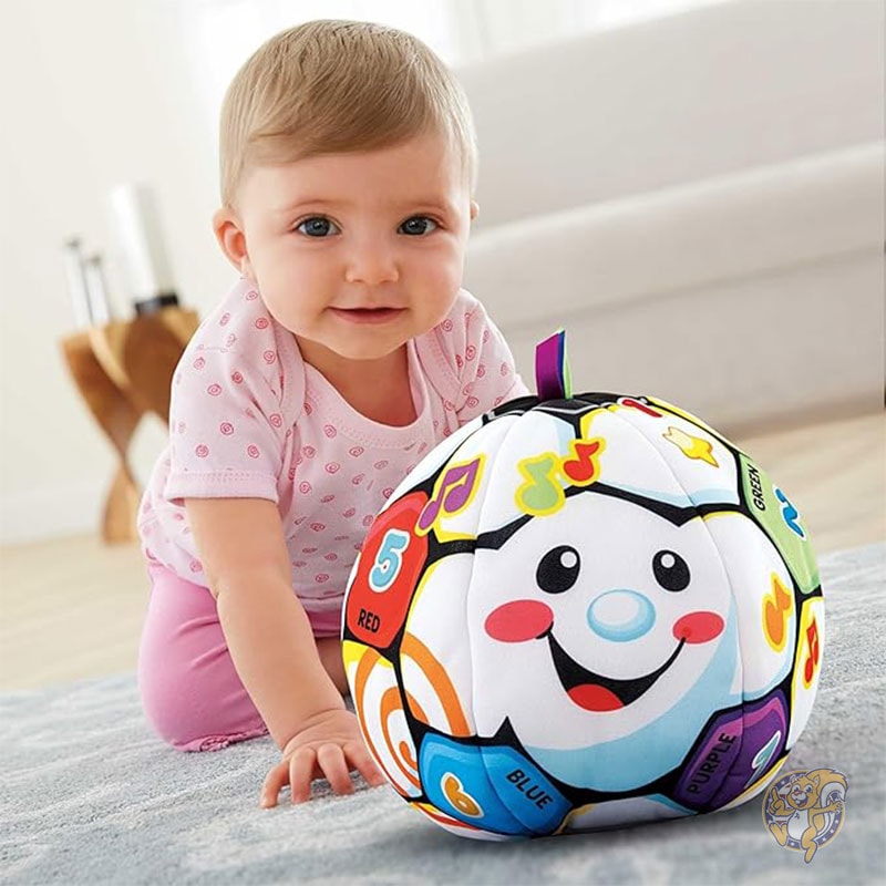 赤ちゃんから幼児まで楽しめるおもちゃ ラフ&ラーン シンギン サッカーボール ミュージカル ぬいぐるみ 教育フレーズ付き 6 か月以上の乳児向け フィッシャープライス Fisher-Price