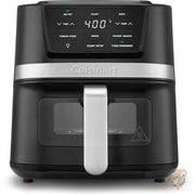 エアフライヤーオーブン 4.35L バスケット ブラックとステンレススチール エアフライヤー 3 つのプリセット付き食器洗い機対応パーツ ロースト ベイク エアフライ CUISINART クイジナート