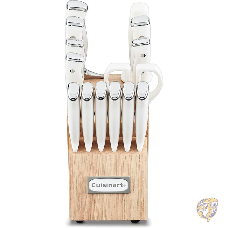 ナイフセット 15ピース ブロック付き 高炭素ステンレススチール 鍛造トリプルリベット CUISINART クイジナート