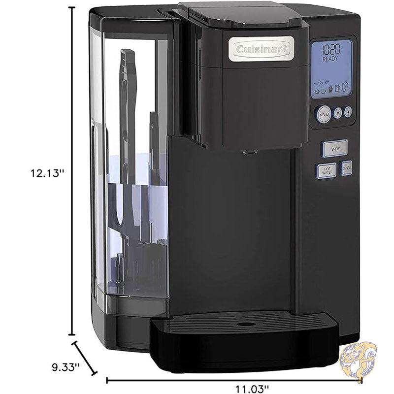 コーヒーメーカー シングルサーブ 72 オンス リザーバー コーヒーマシン プログラム可能な醸造および温水ディスペンサー ステンレススチール CUISINART クイジナート