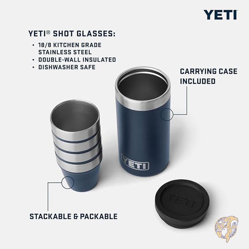 ショットグラス キャリングケース付き 4個セット YETI イエティ