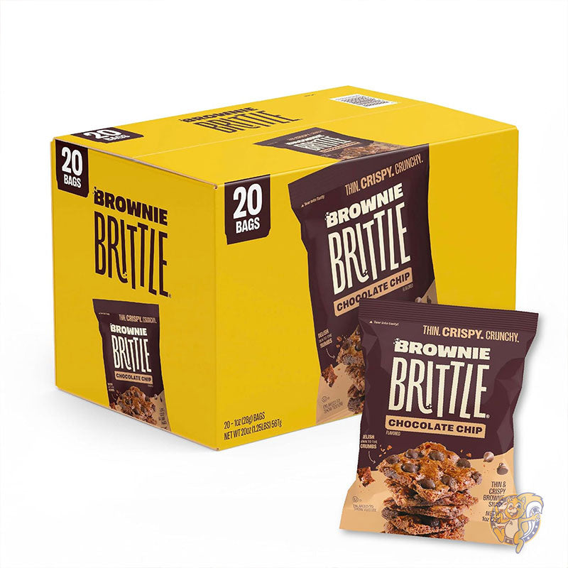 オリジナル チョコレート チップ 薄くてクリスピーな甘いスナック (20 個入り 28g ) リッチなグルメ ブラウニー バイツ デザート Brownie Brittle ブラウニー ブリトル