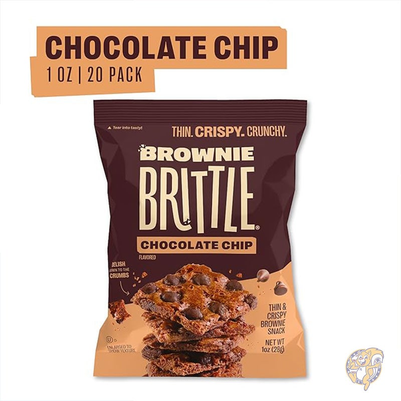 オリジナル チョコレート チップ 薄くてクリスピーな甘いスナック (20 個入り 28g ) リッチなグルメ ブラウニー バイツ デザート Brownie Brittle ブラウニー ブリトル