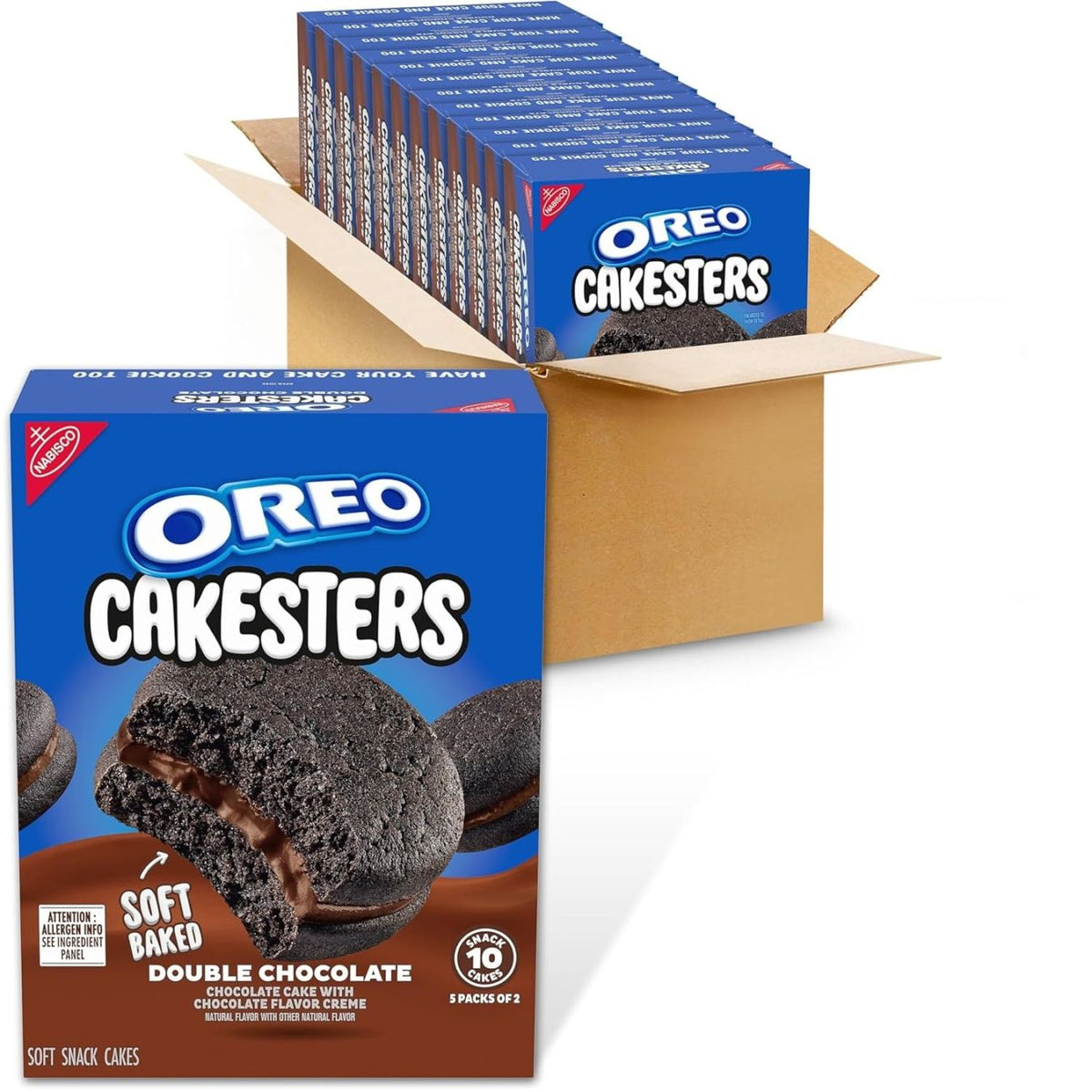 オレオ OREO ソフトケーキ風 ダブルチョコレート 個包装 ソフトスナックケーキ 60袋(12箱1袋2個入り)オレオ ケーキ チョコレート 大容量 お配り Cakesters Soft Snack Cakes