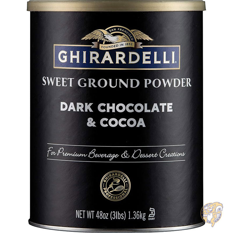 ダークチョコレート&ココア スイートグラウンドパウダー 1.36kg 缶 ギラデリ Ghirardelli
