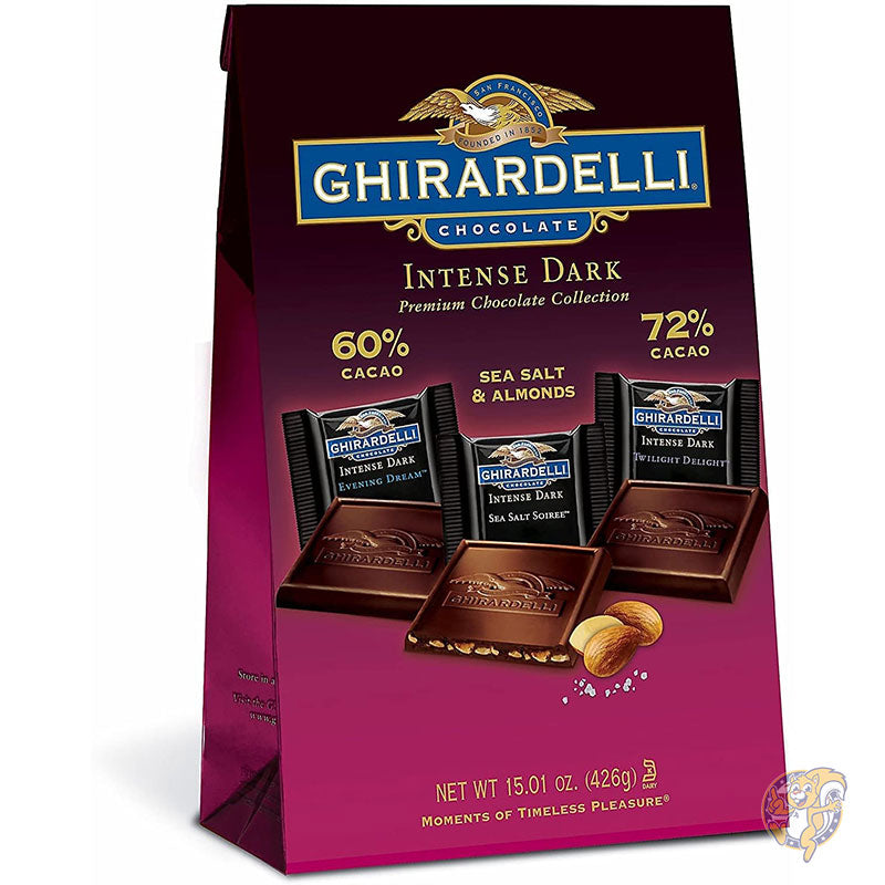 チョコレート インテンス ダークチョコレート バラエティバッグ 425g - 60% カカオ ダークチョコレート 72% カカオ ダークチョコレート シーソルト アーモンド ダークチョコレート ギラデリ Ghirardelli