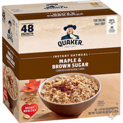 インスタント オートミール メープル & ブラウン シュガー 個別パック 42g (48 パック) クエーカー Quaker