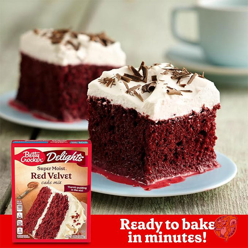 ディライト スーパー モイスト レッド ベルベット ケーキ ミックス 375g (12 個パック) ベティ クロッカー Betty Crocker