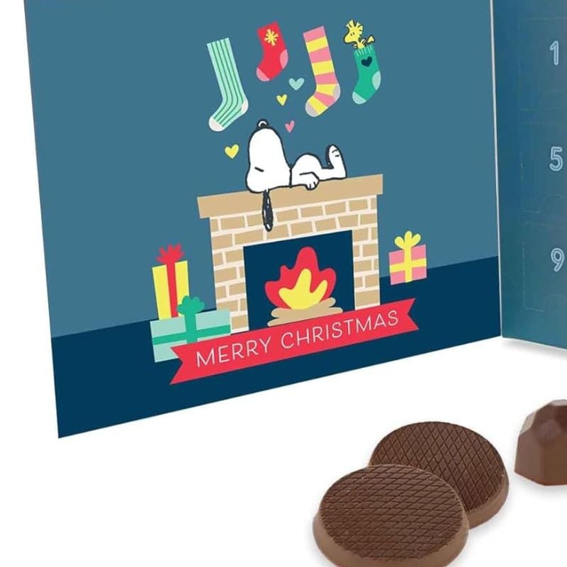 ピーナッツ スヌーピー クリスマス アドベントカレンダー 12日間 ベルギーチョコレート クリスマスカウントダウン ギフト SNOOPY チャーリー・ブラウン&ウッドストック