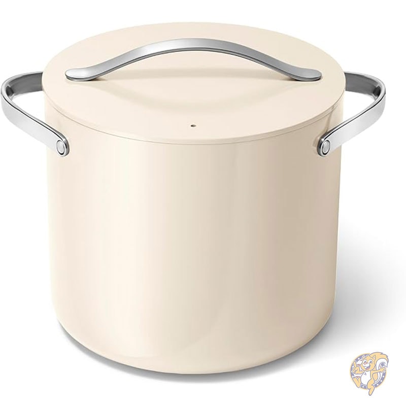 ストックポット 11.35L セラミックコーティング ポット 蓋付き - フォーエバーケミカルズ製 大量調理用の大型ポット Caraway キャラウェイ