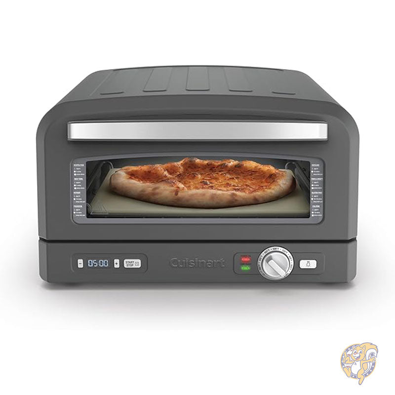 ピザオーブン 屋内用 30cmのピザが数分で焼ける ポータブル カウンタートップ Cuisinaプ ピザオーブン ポモドーロ レッド ステンレススチール CPZ-120MB クイジナート