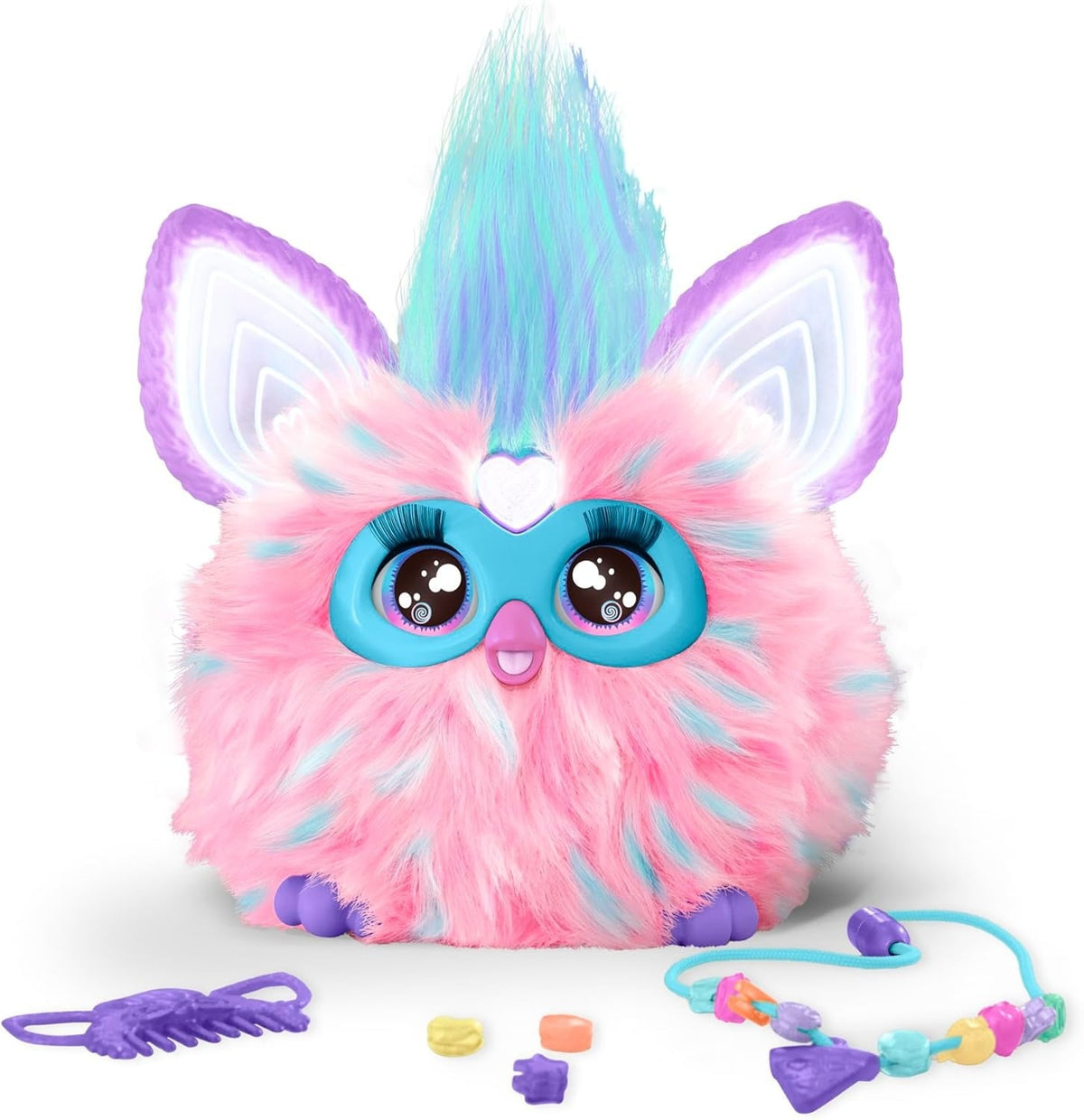 ファービー Furby ピンク&ブルー コットンキャンディ 15種のファッションアクセサリー付き