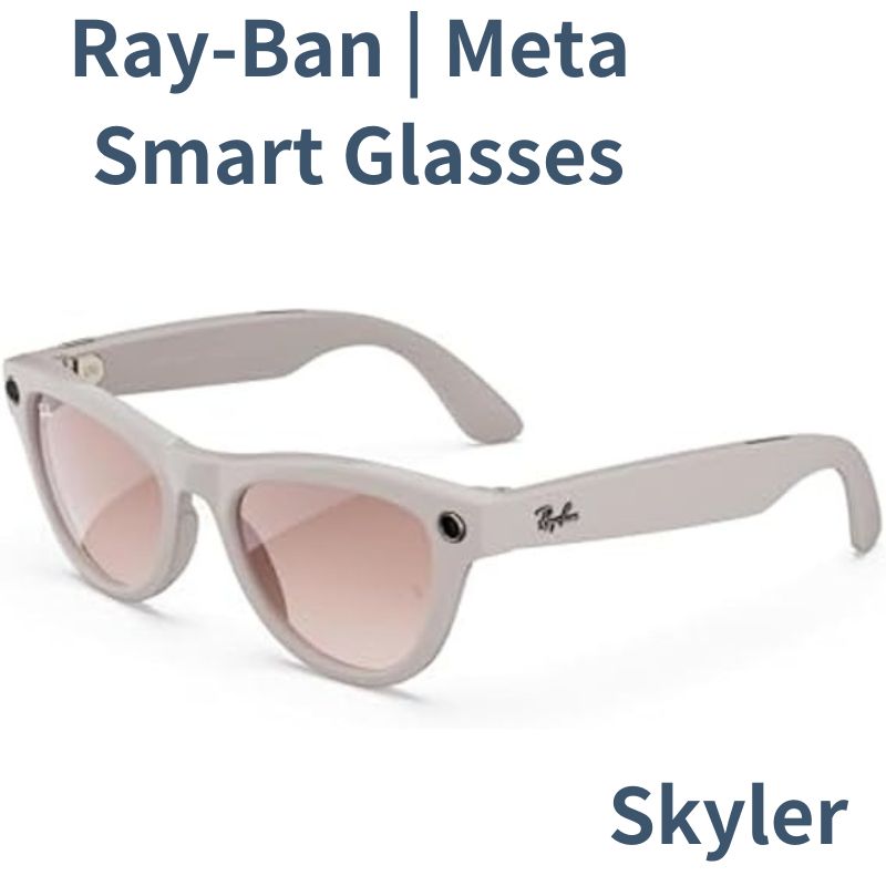 レイバン Ray-Ban AI搭載 メタ スマートサングラス スマートグラス Skyler スカイラー シャイニーチョーキーグレー/シナモンピンク レギュラー Meta