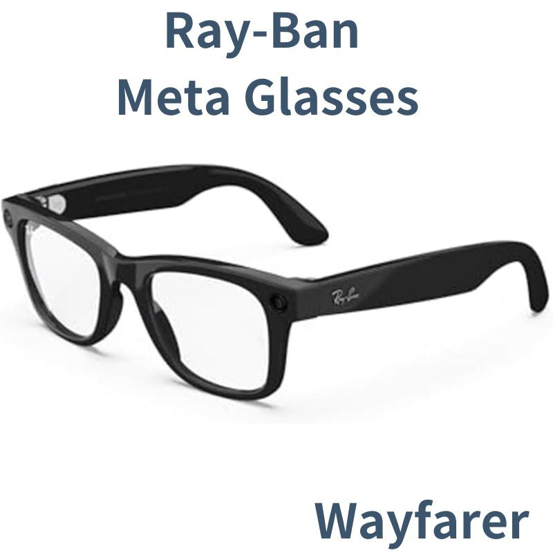 レイバン Ray-Ban AI搭載 メタ スマートグラス ウェイファーラー シャイニーブラック/クリア メタ Meta Glasses, Wayfarer