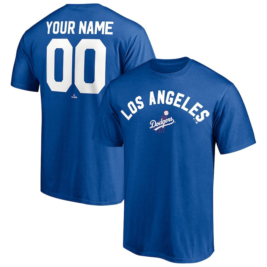 【 名入れ Tシャツ】ロサンゼルス ドジャース オリジナル Tシャツ MLB公式 Los Angeles Dodgers ドジャース青 オリジナル カスタム 背番号 名前をカスタマイズ!