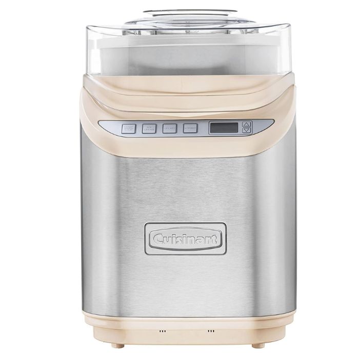 Cuisinart クイジナート アイスクリームメーカー ICE-70CRM(約1.9L)対応 LCD画面&タイマー付き アイス・ジェラート・ソルベ クリーム色