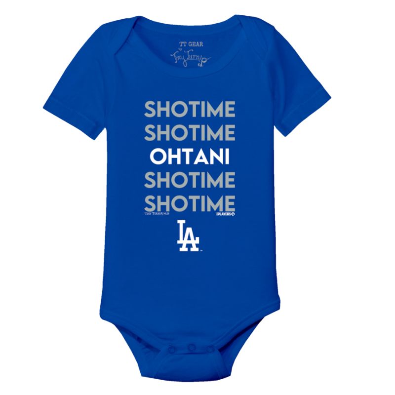 大谷翔平 ベビー服 ロサンゼルス・ドジャース MLB公式 ベビー用 ボディスーツ ロンパース 半袖 Dodgers 出産祝い Shohei Ohtani ★ブルー★