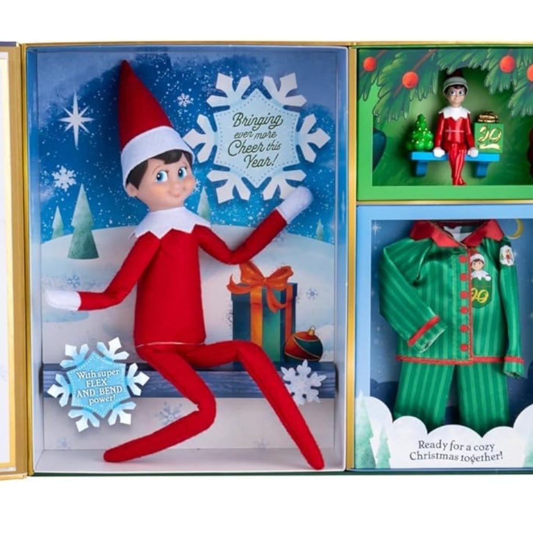 The Elf on the Shelf(エルフ・オン・ザ・シェルフ) 20周年限定版 ボーイスカウトエルフ ブルーアイ ポージング可能 記念セット クリスマスギフト