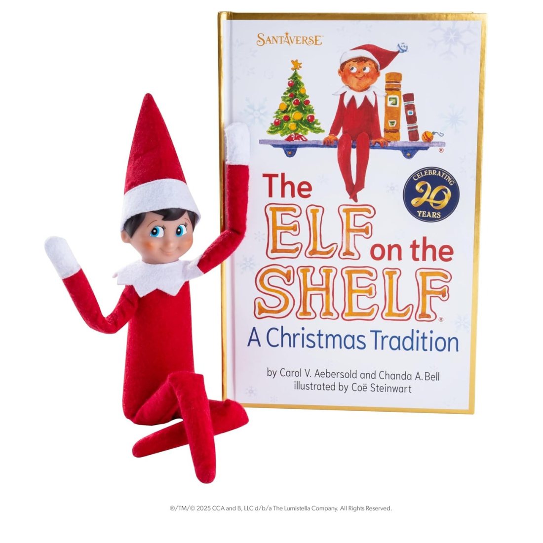 The Elf on the Shelf(エルフ・オン・ザ・シェルフ) 20周年限定版 ボーイスカウトエルフ ブルーアイ ポージング可能 記念セット クリスマスギフト