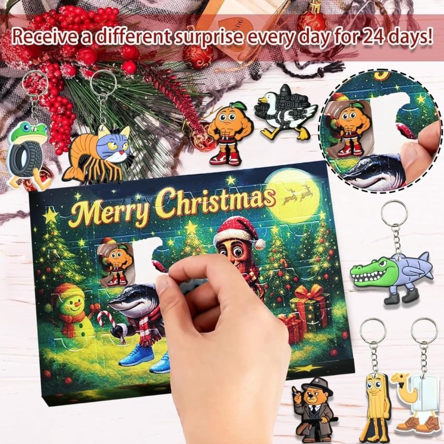 イタリアンブレインロット Italian Brainrot クリスマス アドベントカレンダー 全24日 面白フィギュア入り おもしろキャラクター クリスマス カウントダウンカレンダー