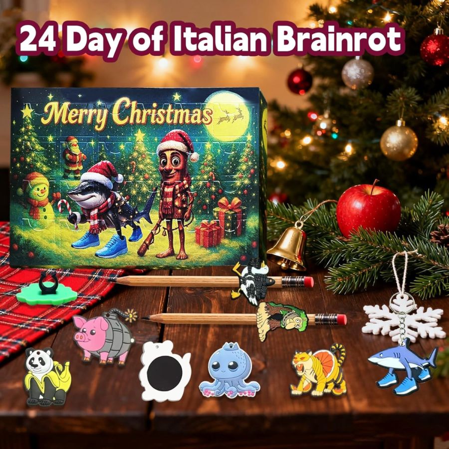 イタリアンブレインロット Italian Brainrot クリスマス アドベントカレンダー 全24日 面白フィギュア入り おもしろキャラクター クリスマス カウントダウンカレンダー