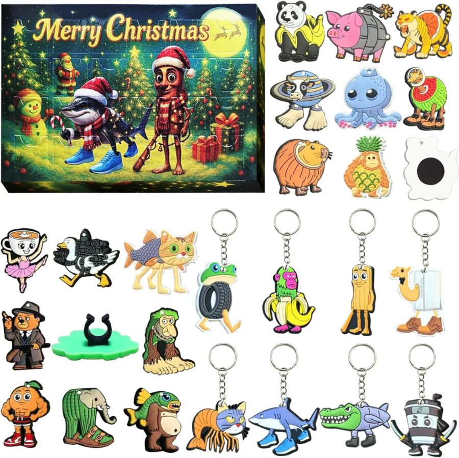 イタリアンブレインロット Italian Brainrot クリスマス アドベントカレンダー 全24日 面白フィギュア入り おもしろキャラクター クリスマス カウントダウンカレンダー