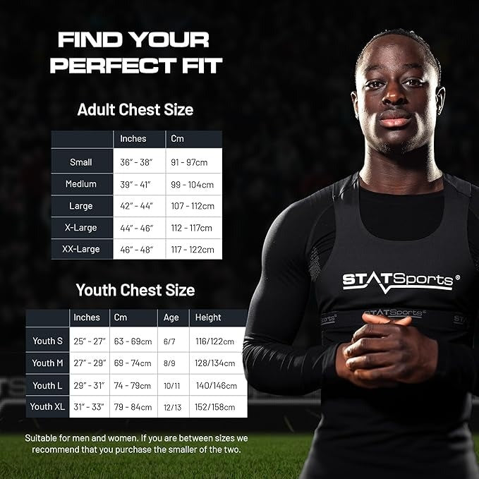 STATSports Academy サッカー GPS トラッカー ベスト 2.0 アスリートシリーズ プロ選手愛用モデル 大人用 S/M/L/XL/XXL