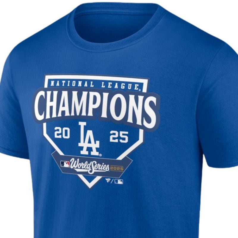 名入れ 2025 ドジャース ナ・リーグ優勝記念 ワールドシリーズ 公式カスタム名前&背番号Tシャツ ロサンゼルスドジャース