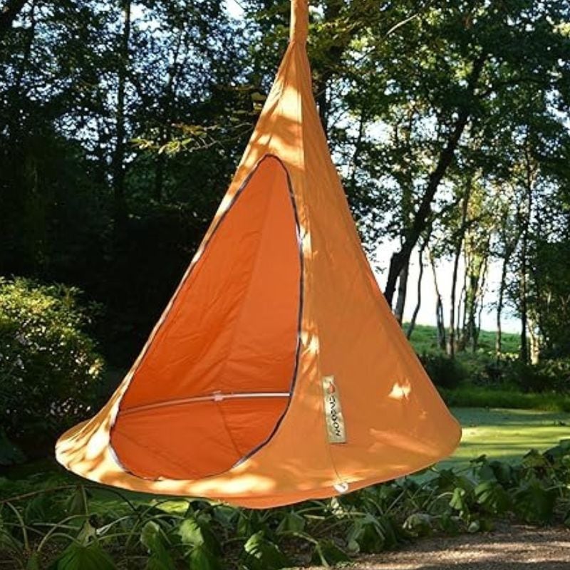 Cacoon カクーン ハンギングチェア Vivere キッズ 耐荷重約100kg 吊り椅子 室内・屋外兼用 吊り下げキット付き 子供用ハンモックチェア 2人用 Mango マンゴー