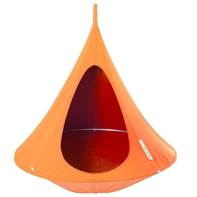 Cacoon カクーン ハンギングチェア Vivere キッズ 耐荷重約100kg 吊り椅子 室内・屋外兼用 吊り下げキット付き 子供用ハンモックチェア 2人用 Mango マンゴー