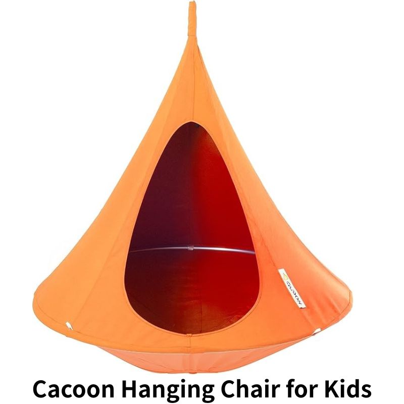Cacoon カクーン ハンギングチェア Vivere キッズ 耐荷重約100kg 吊り椅子 室内・屋外兼用 吊り下げキット付き 子供用ハンモックチェア 2人用 Mango マンゴー