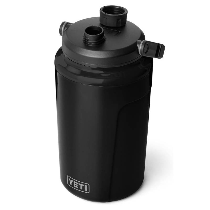 YETI ハーフガロン イエティ 大容量 真空断熱 ウォータージャグ チャグキャップ付き 漏れ防止 軽量 フェンスフックハンドル 保冷水筒 スポーツ ジム 大会用 部活 水筒 タンブラー キャンプ 約1.9L ブラック
