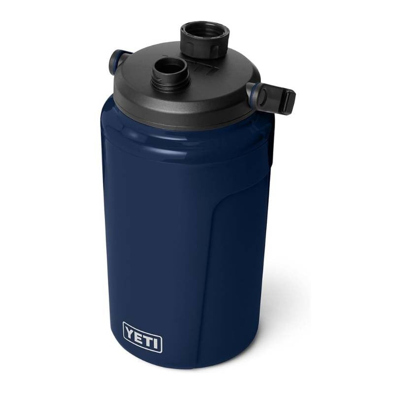 YETI ハーフガロン イエティ 大容量 真空断熱 ウォータージャグ チャグキャップ付き 漏れ防止 軽量 フェンスフックハンドル 保冷水筒 スポーツ ジム 大会用 部活 水筒 タンブラー キャンプ 約1.9L ネイビー