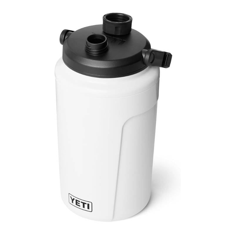 YETI ハーフガロン イエティ 大容量 真空断熱 ウォータージャグ チャグキャップ付き 漏れ防止 軽量 フェンスフックハンドル 保冷水筒 スポーツ ジム 大会用 部活 水筒 タンブラー キャンプ 約1.9L ホワイト