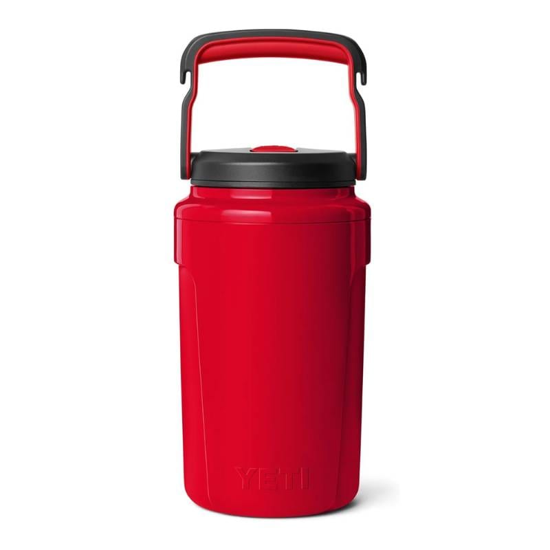 YETI ハーフガロン イエティ 大容量 真空断熱 ウォータージャグ チャグキャップ付き 漏れ防止 軽量 フェンスフックハンドル 保冷水筒 スポーツ ジム 大会用 部活 水筒 タンブラー キャンプ 約1.9L レスキューレッド