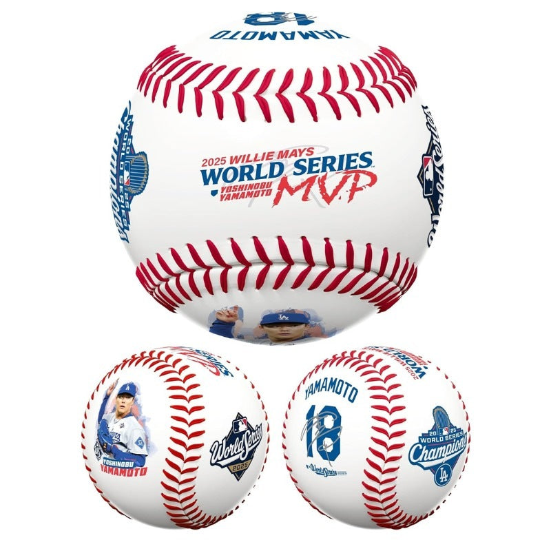 山本由伸 2025 MVP 受賞記念 野球ボール ドジャース WS優勝 公式球 Rawlings MLB正規品 日本未発売 コレクターズアイテム プレゼント