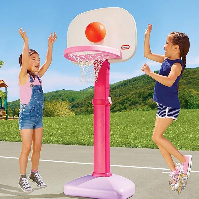 バスケットボールセット イージースコア Little Tikes リトルタイクス ピンク バスケ 練習 簡単組み立て 幼児向け 高さ調整可能 室内外対応 知育玩具
