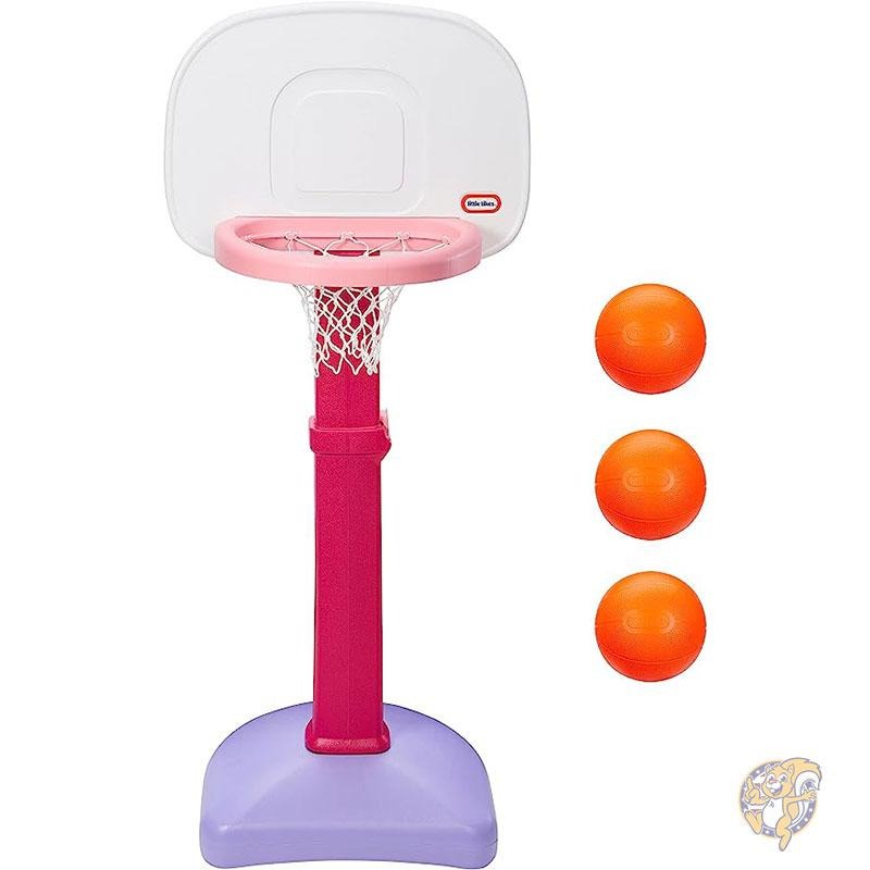 バスケットボールセット イージースコア Little Tikes リトルタイクス ピンク バスケ 練習 簡単組み立て 幼児向け 高さ調整可能 室内外対応 知育玩具
