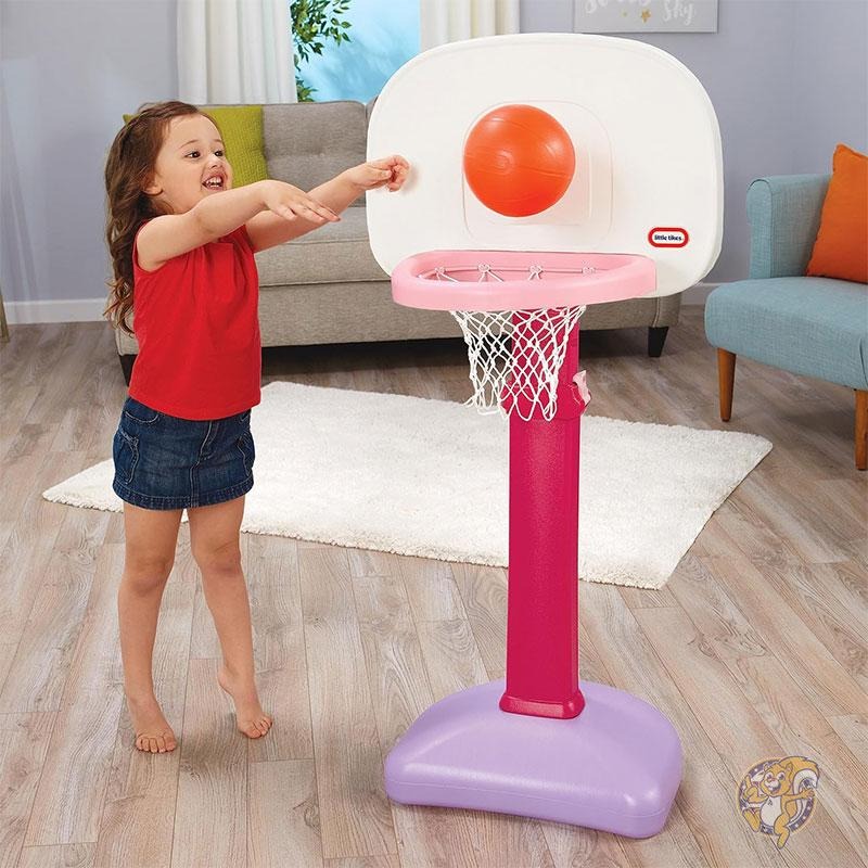 バスケットボールセット イージースコア Little Tikes リトルタイクス ピンク バスケ 練習 簡単組み立て 幼児向け 高さ調整可能 室内外対応 知育玩具