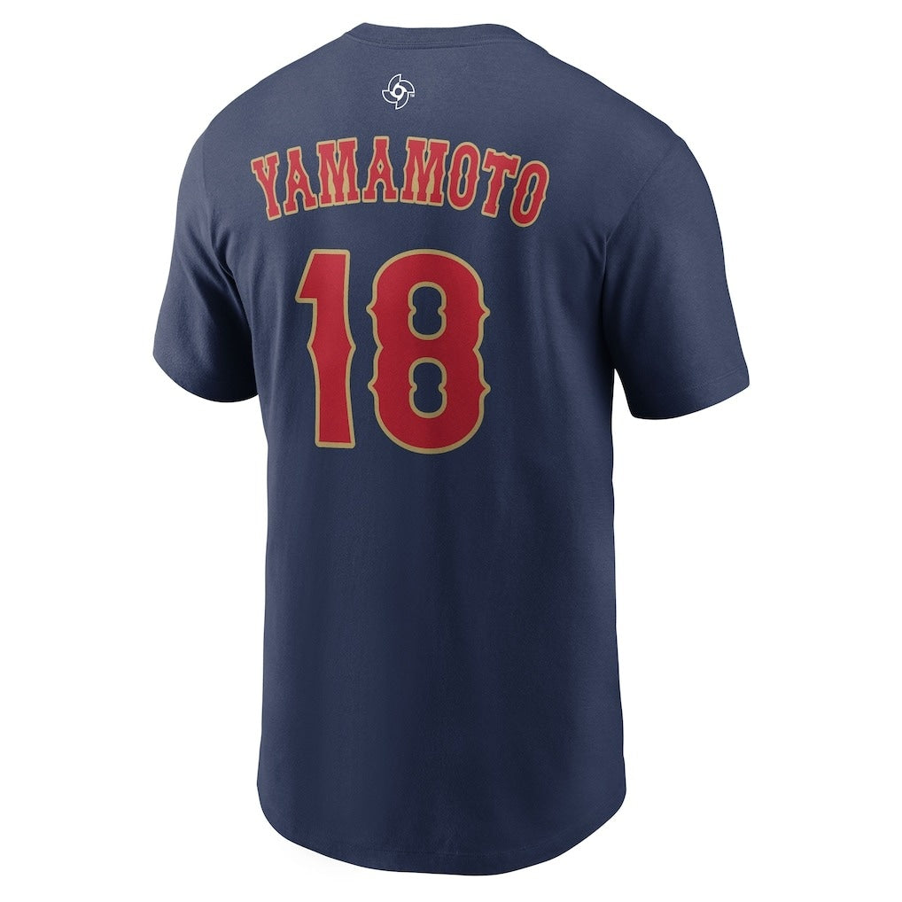 山本由伸 日本代表 2026 WBC 侍ジャパン ネーム&ナンバー Tシャツ メンズ 半袖 応援グッズ ナイキ ワールドベースボールクラシック 大谷選手