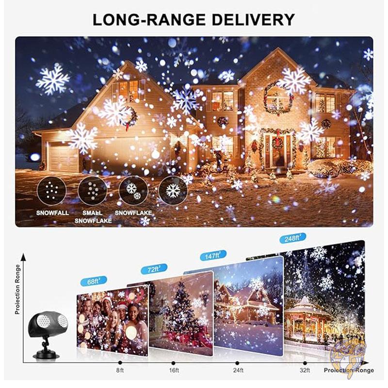 クリスマス 降雪 プロジェクターライト スノーライトプロジェクション SE533 Alinkey イルミネーション デコレーション クリスマス 雪 飾り 庭