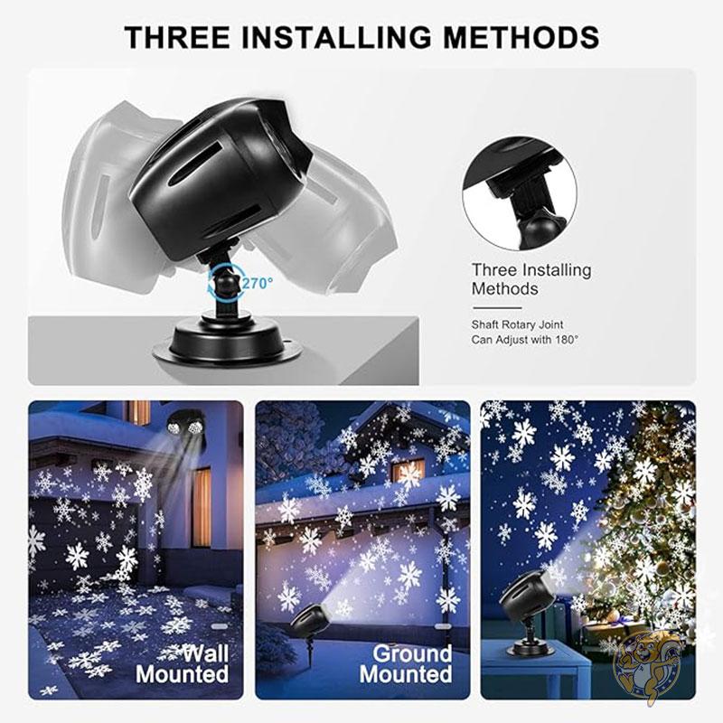 クリスマス 降雪 プロジェクターライト スノーライトプロジェクション SE533 Alinkey イルミネーション デコレーション クリスマス 雪 飾り 庭