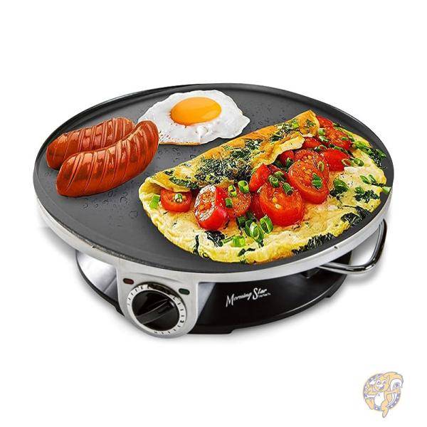 クレープメーカー ホットプレート キッチン用品 シルバー&ブラック 250 Morning Star モーニングスター