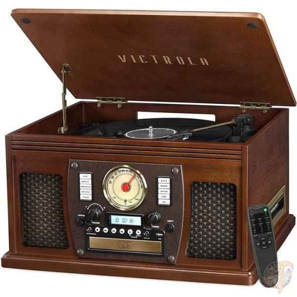 Victrola 50's レトロ ブルーツース レコード プレーヤー & マルチメディア センター 青 ビクトローラ